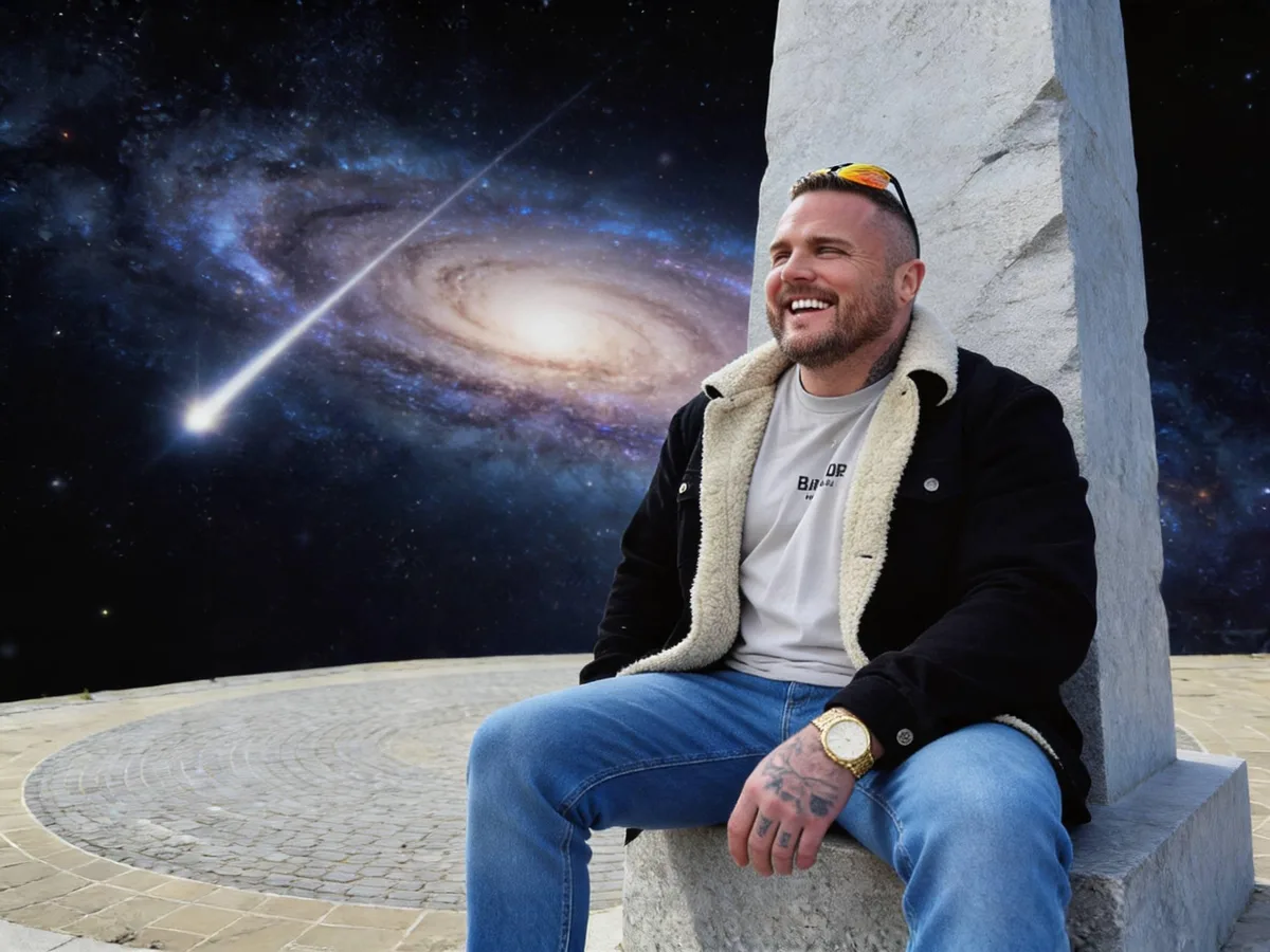 Anthony McGrath, freelance Google Ads specialist in Leeds, smiling in front of a starry night sky